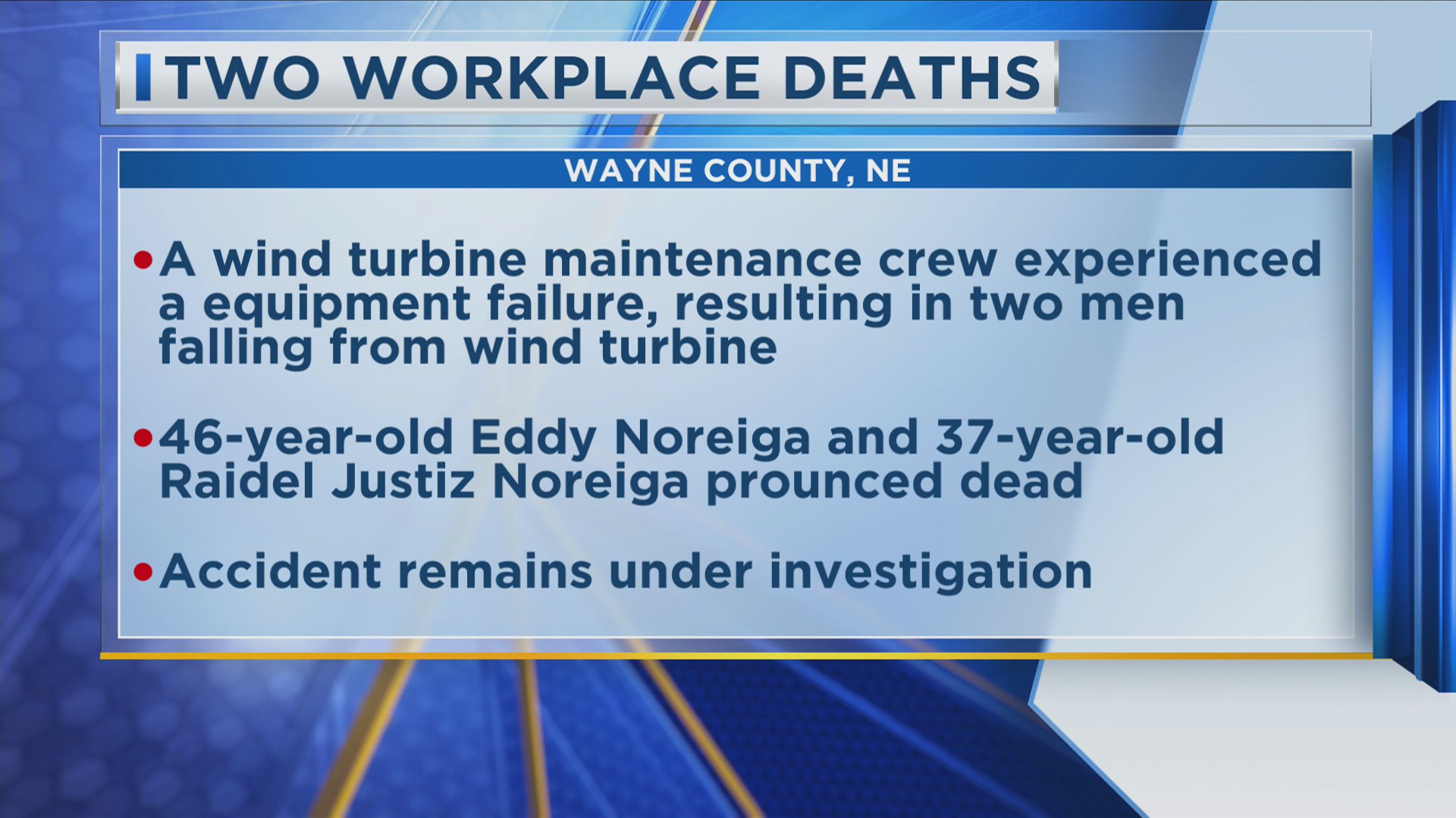 Two Workplace Deaths