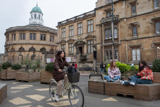 Students at the University of Oxford, which was found to have educated the most heads of state of any UK university, with 36 since 1990. Photograph: Andy Hall/The Observer