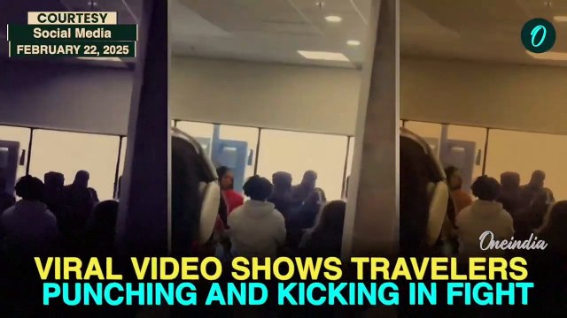 Insane Airport Brawl Caught on Camera: Watch Dozens of Travelers Punch