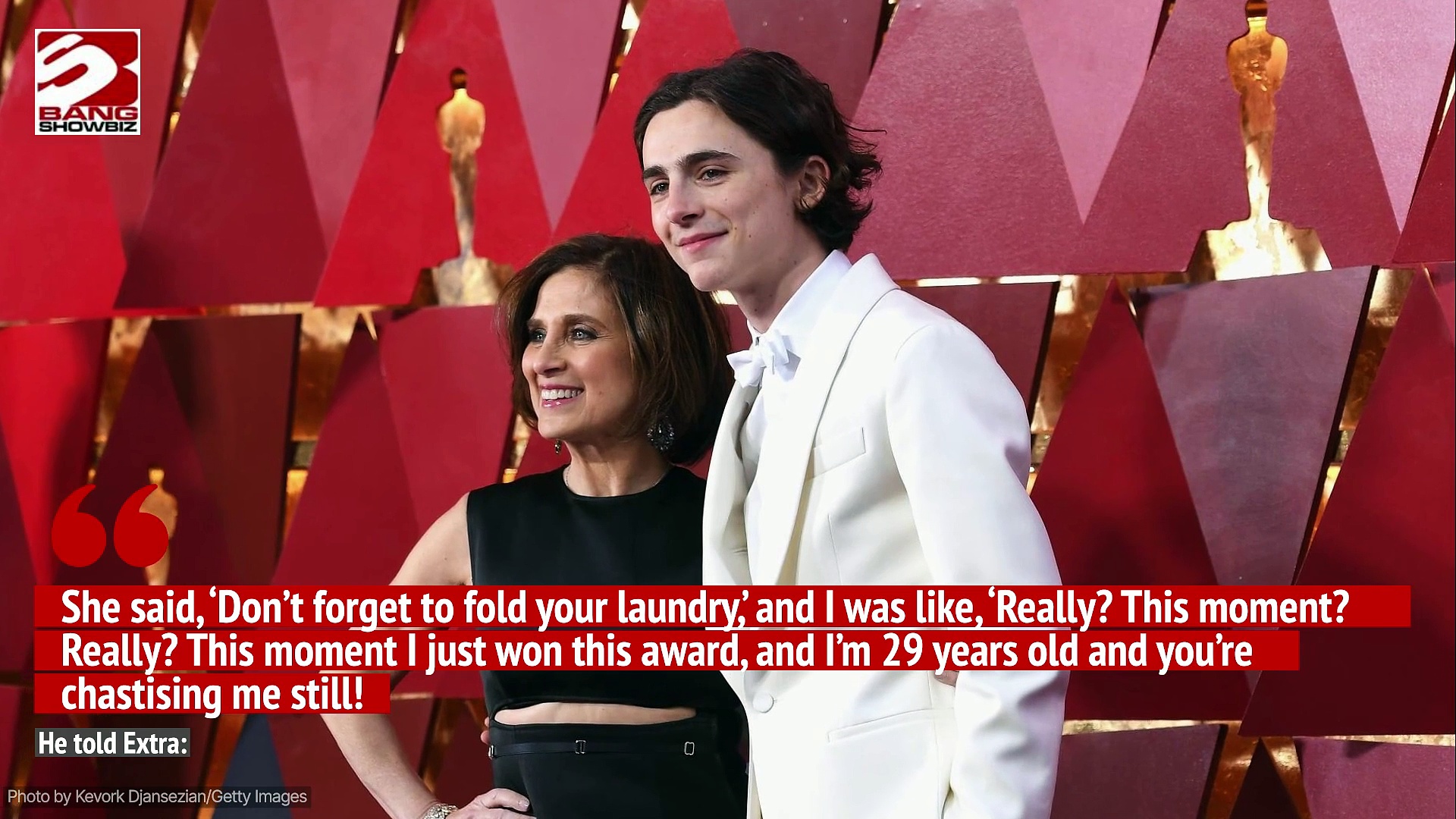 Timothee Chalamet spills mom's reaction after winning SAG award