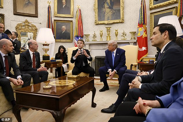 Macron was the first foreign leader to meet Trump at the White House in his second term