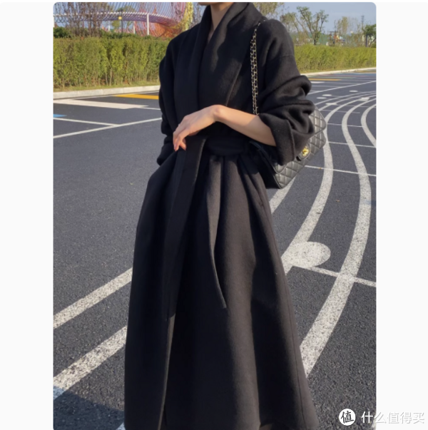 米白色黑色玛莎红深驼色双面羊绒大衣，韩版时尚新风尚