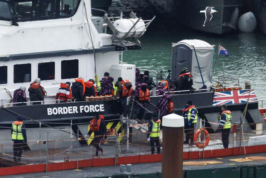 Channel Migrants Brought To Port By Border Force