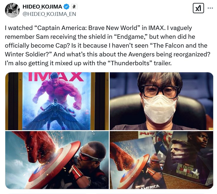 If Marvel doesn’t heed Hideo Kojima’s ‘Captain America Brave New World