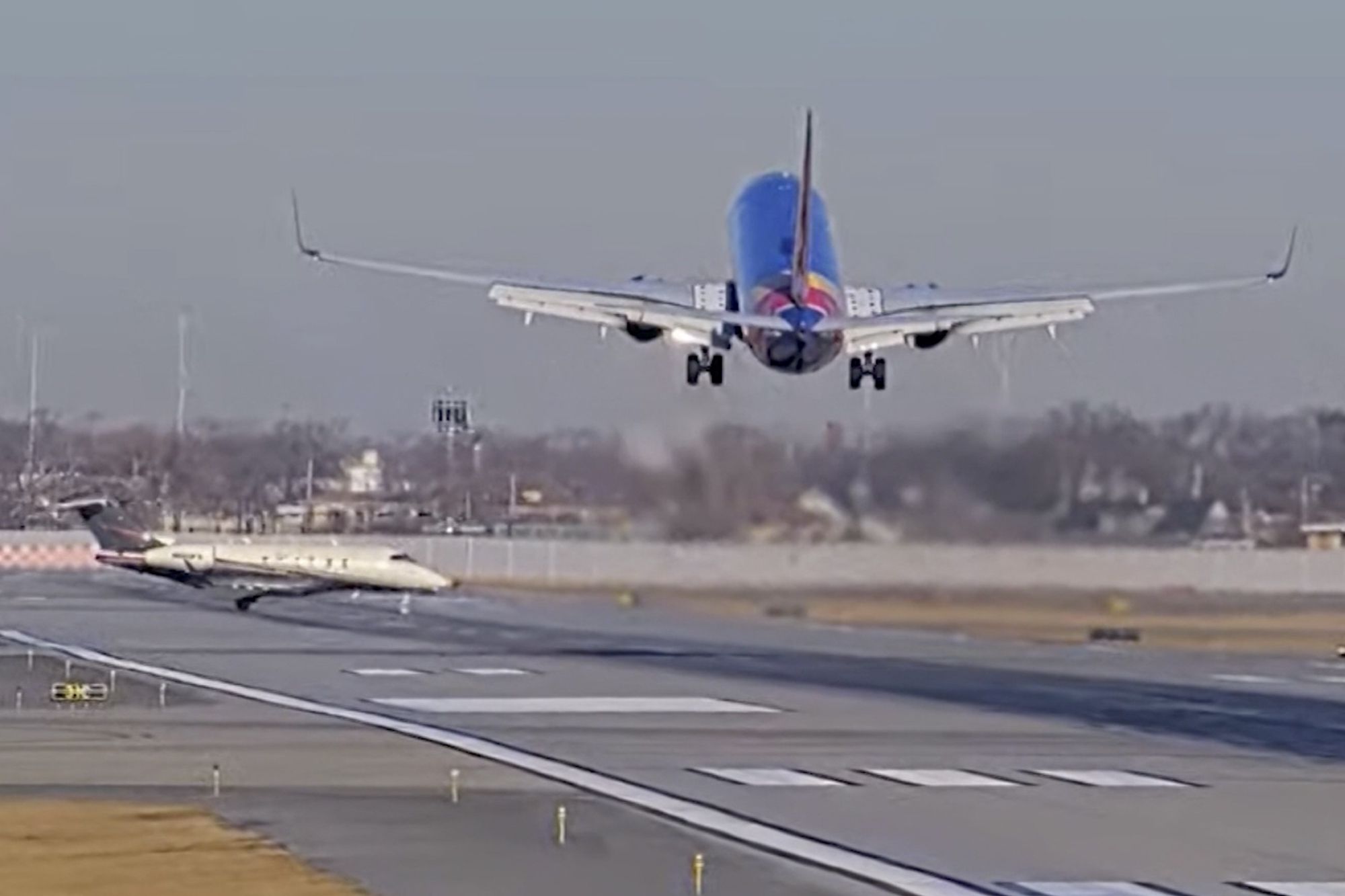 Southwest Plane Nearly Collides with Private Jet on Chicago Runway