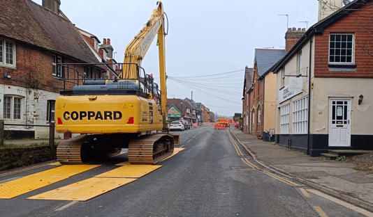 Heavy machinery has been moved to the site to deal with the sinkhole (Eddie Hayton/PA) (PA Wire)