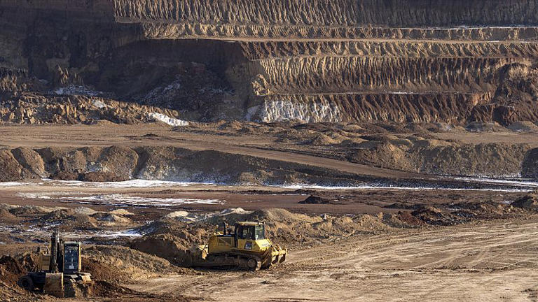 A view of an ilmenite open pit mine in Kirovohrad, 12 February, 2025
