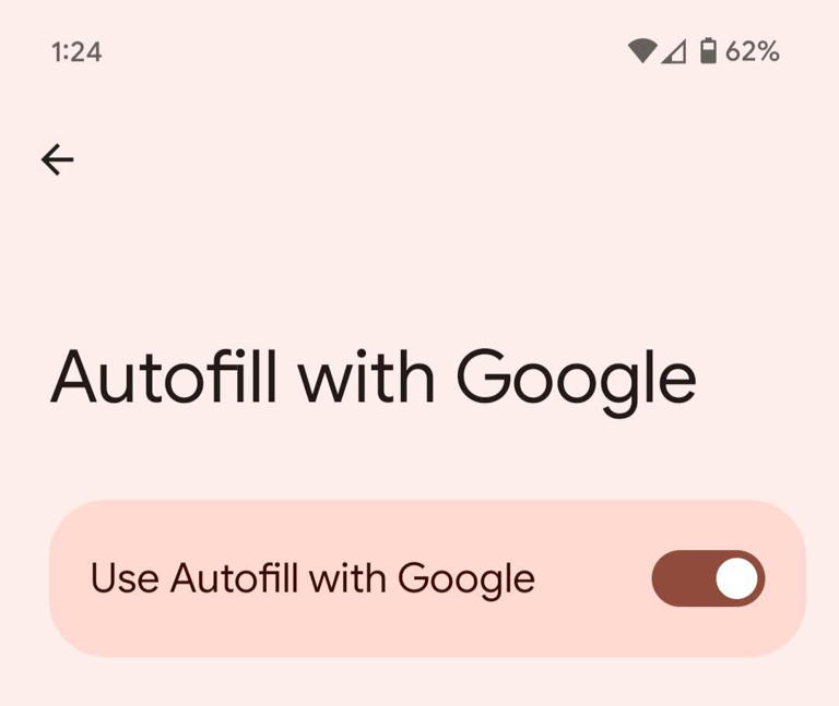 Autofill with Google Toggle