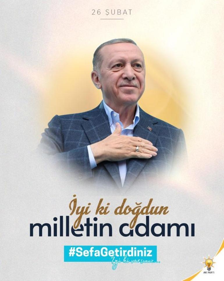 AK Parti'den Erdoğan'ın doğum gününe özel kutlama mesajı