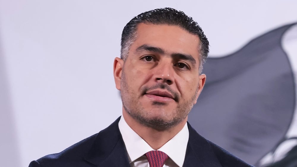 Omar García Harfuch en la "Mañanera del Pueblo" del 25 de febrero del 2025. | Crédito: Presidencia