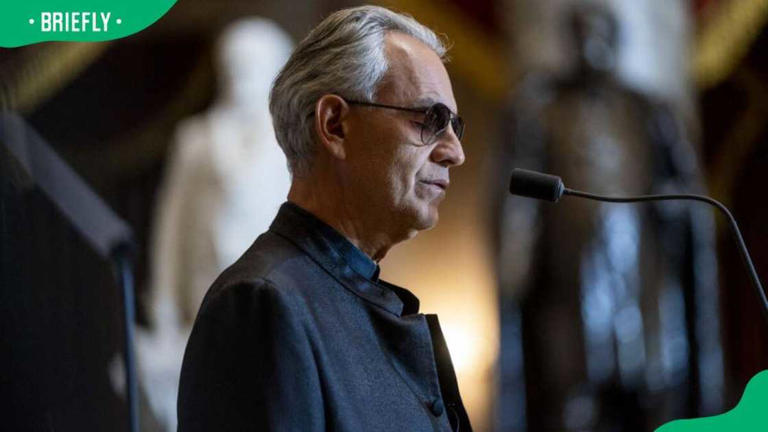 Andrea Bocelli during the National Prayer Breakfast at the US Capitol in 2024. Photo: Shawn Thew Source: Getty Images