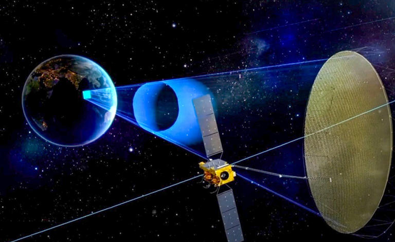 An artist's impression of Ludi Tance 4-01 with its antenna array extended. Image: CGTN