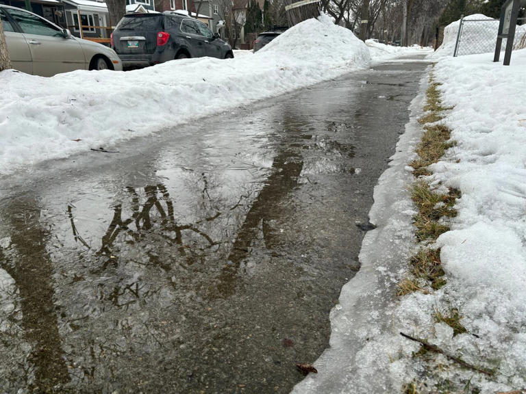 Emergency services assisting skaters on a canal