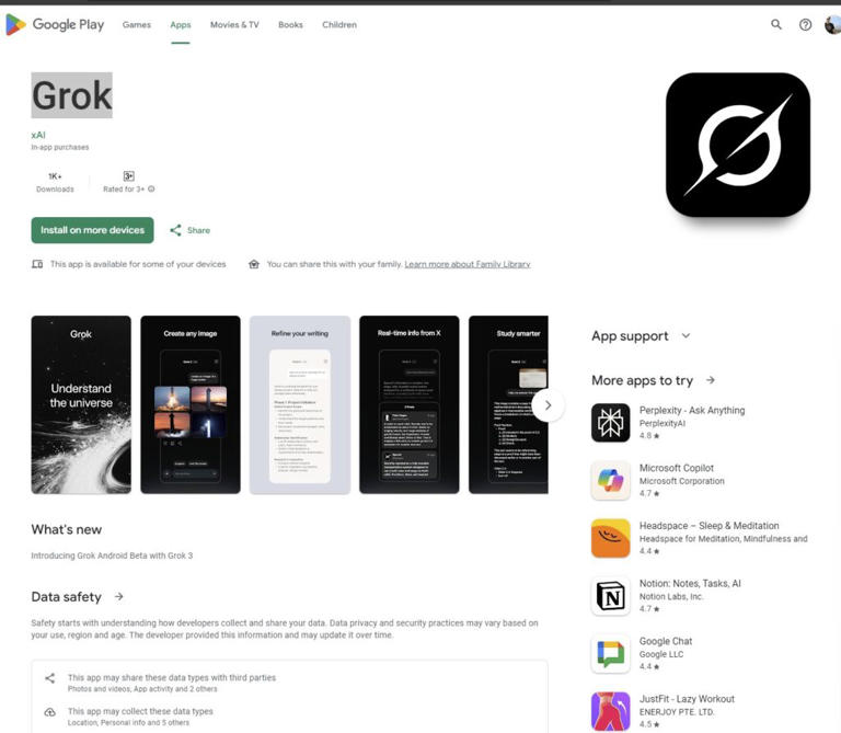 XAi's Grok App on Android now available!