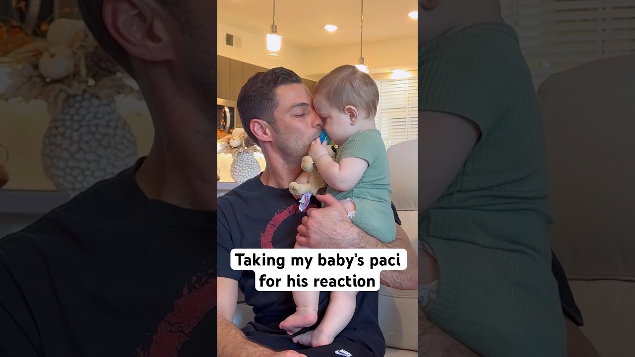 Dad steals pacifier just to spark baby drama