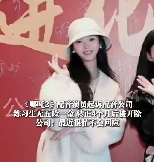 《哪吒2》配音演员起诉配音公司 指责声娱文化压榨配音练习生