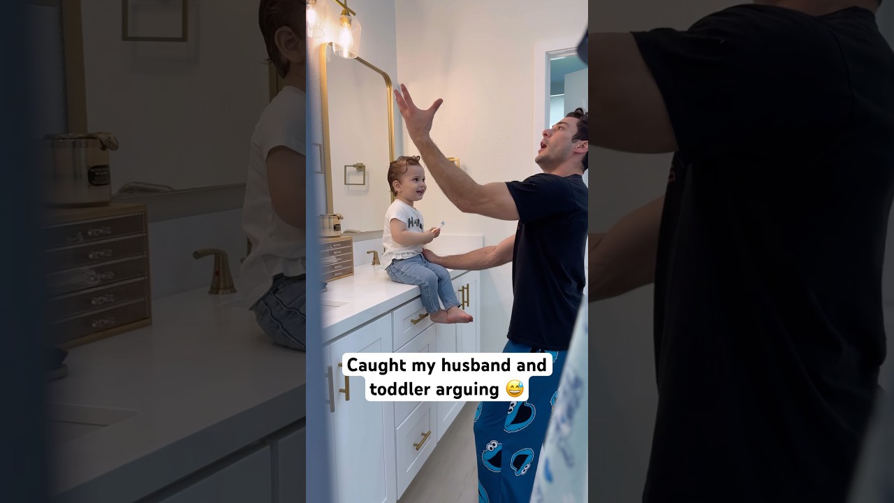 Toddler wins argument with dad
