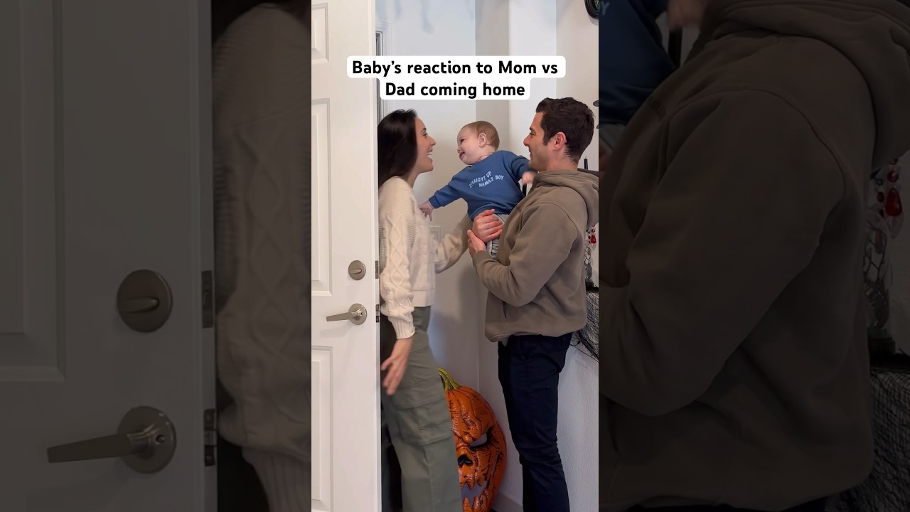 Baby’s Priceless Reaction to Mom vs Dad Coming Home
