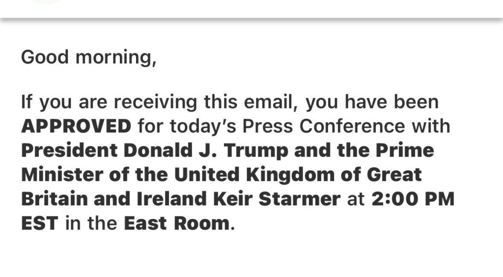 Huge error spotted in the invite to Trump and Starmer’s press conference