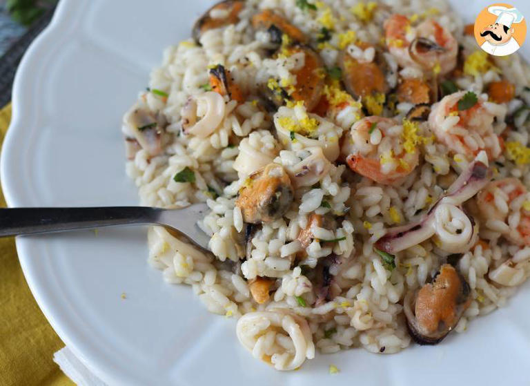 Passo 10 - Risoto de frutos do mar congelado: Receita fácil, cremosa e saborosa