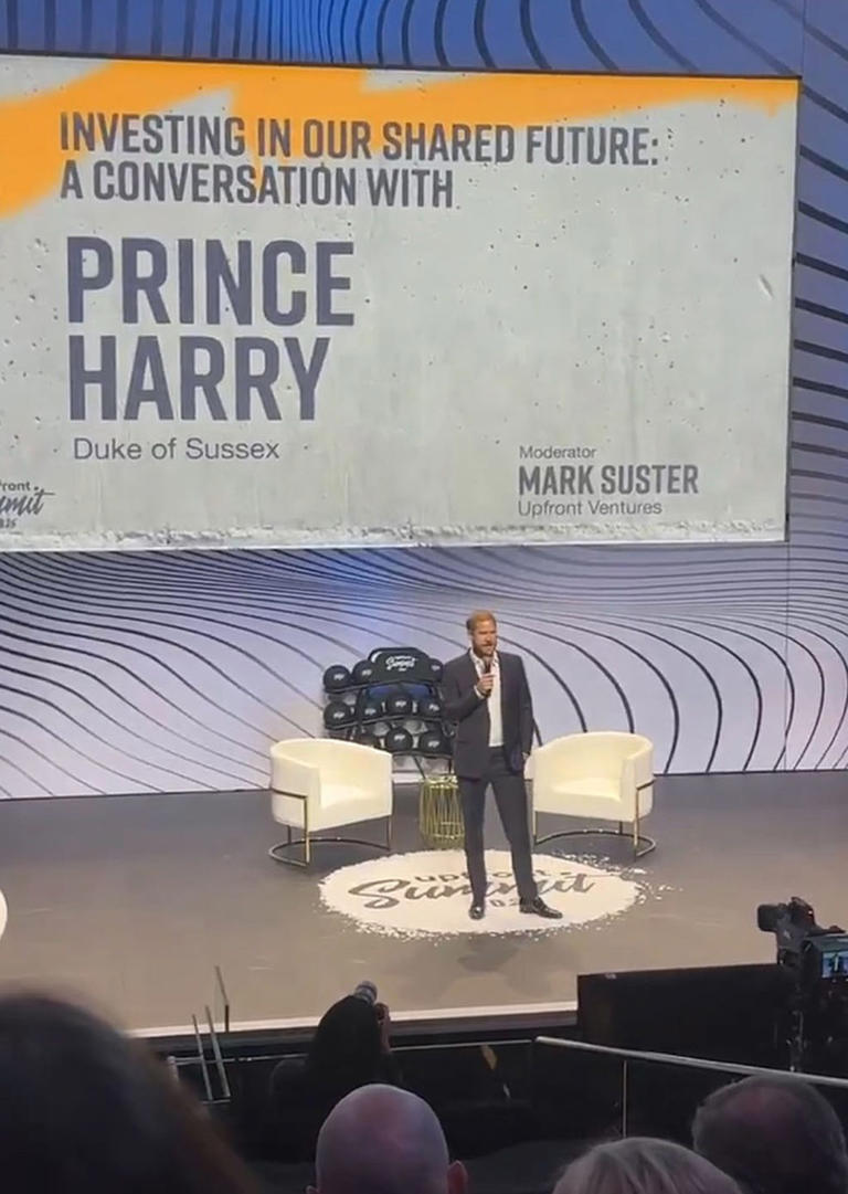 Prince Harry takes swipe at royal life in surprise LA appearance