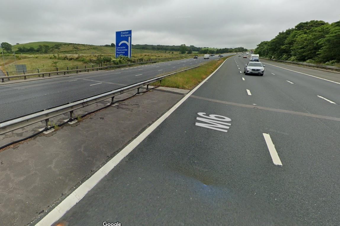 m6-closed-north-of-lancaster-due-to-fire