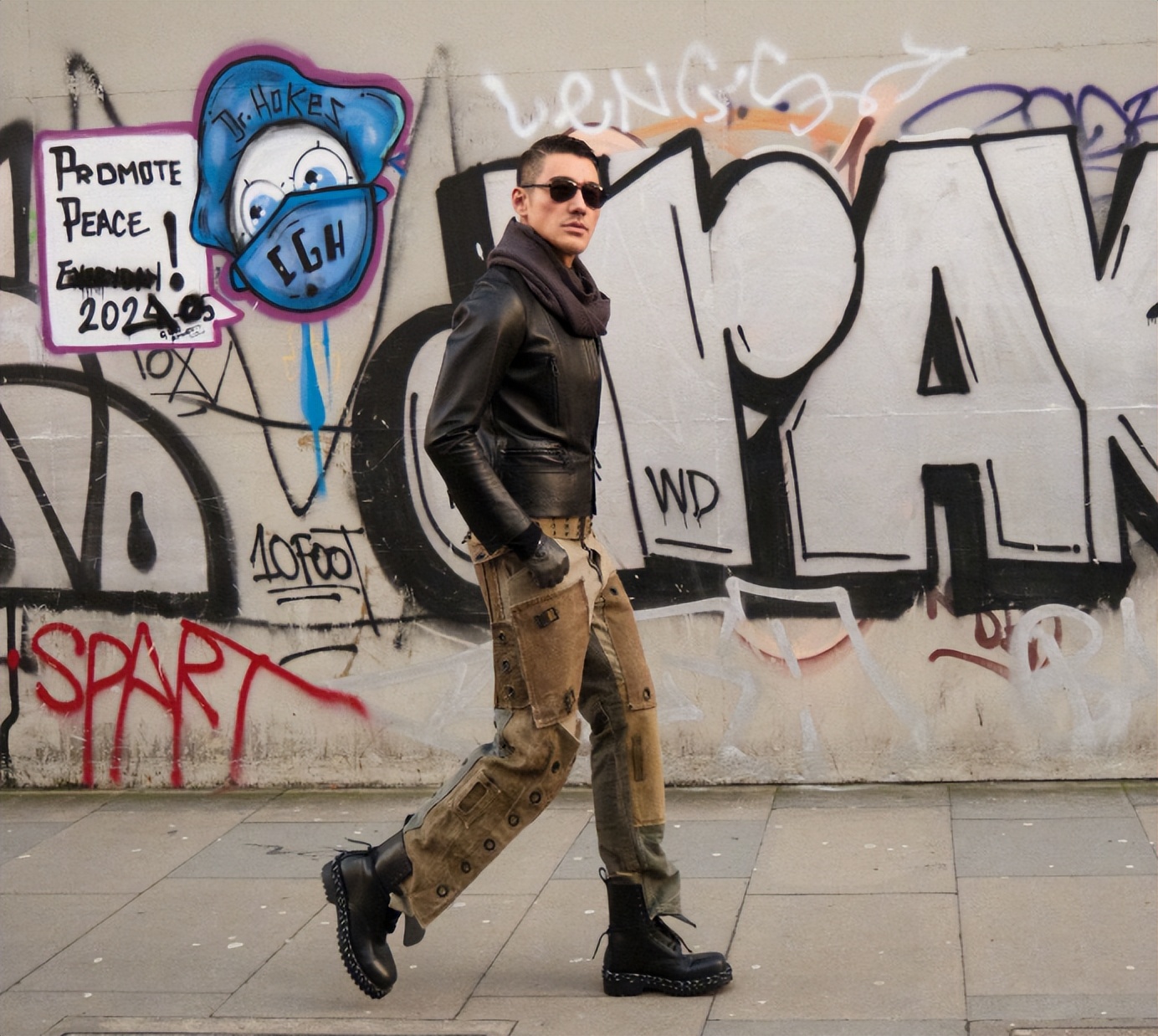 54岁胡兵伦敦走秀，与外国小鲜肉同框霸气十足赢麻了