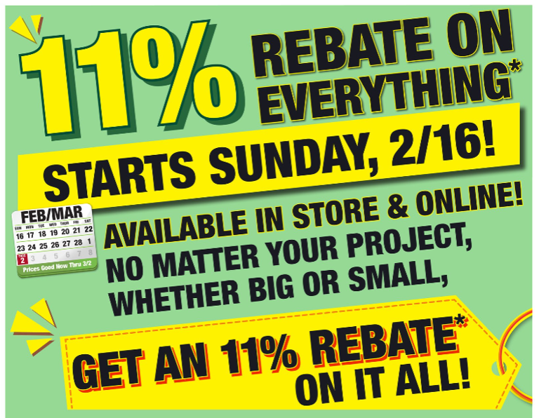 Menards 11 Rebate Offer How It Works