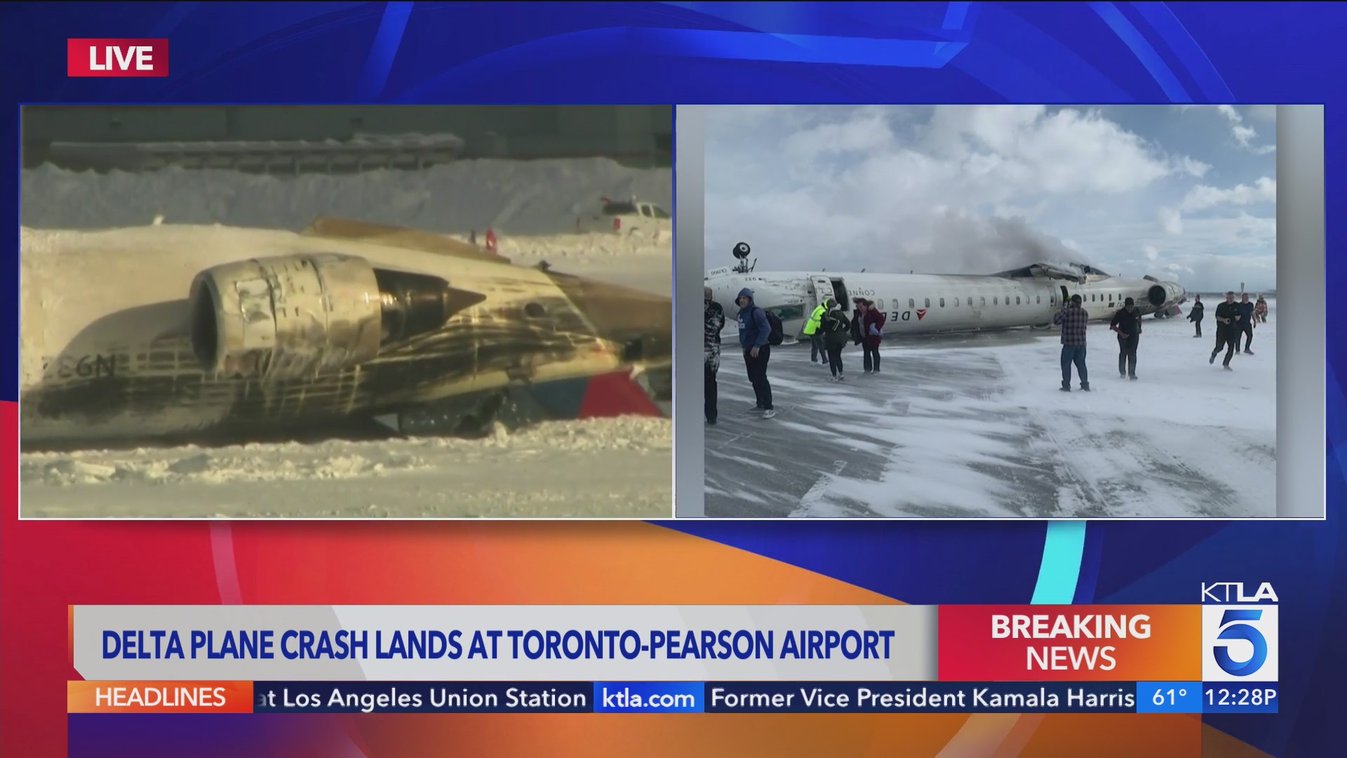 Delta jet crashlands at Toronto airport