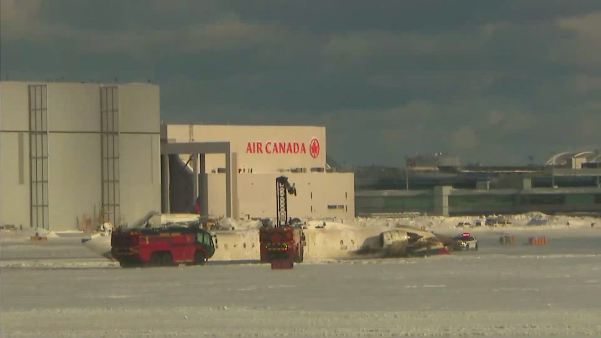 A plane has crashed at Toronto Pearson International Airport