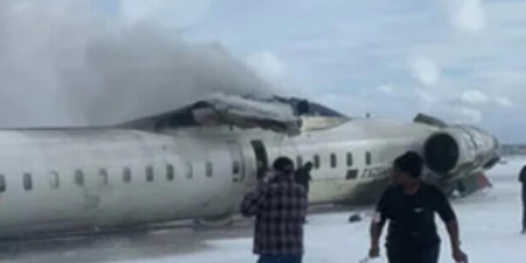 Toronto, incidente durante l'atterraggio per un volo Delta Airlines | L' aereo si capovolge, diversi