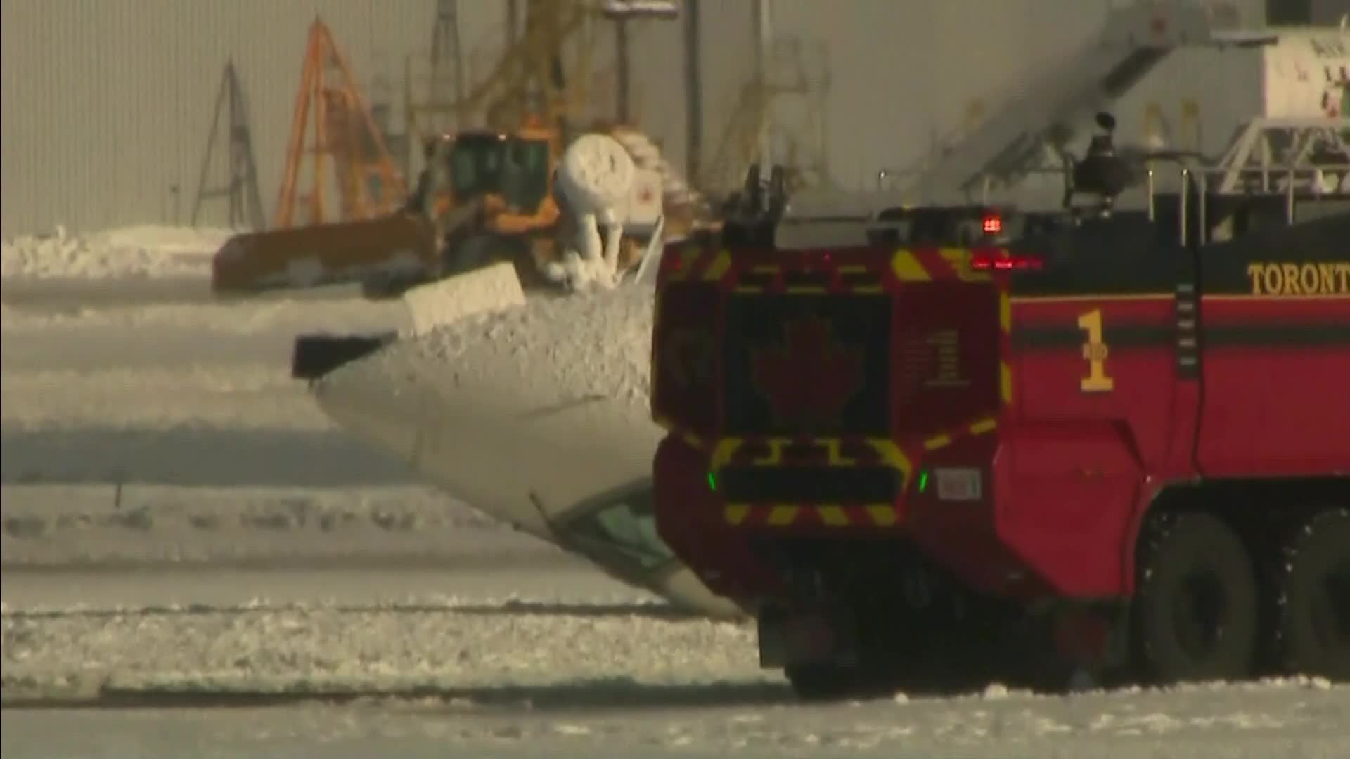 Plane from Minneapolis crashes upside down at Toronto Pearson