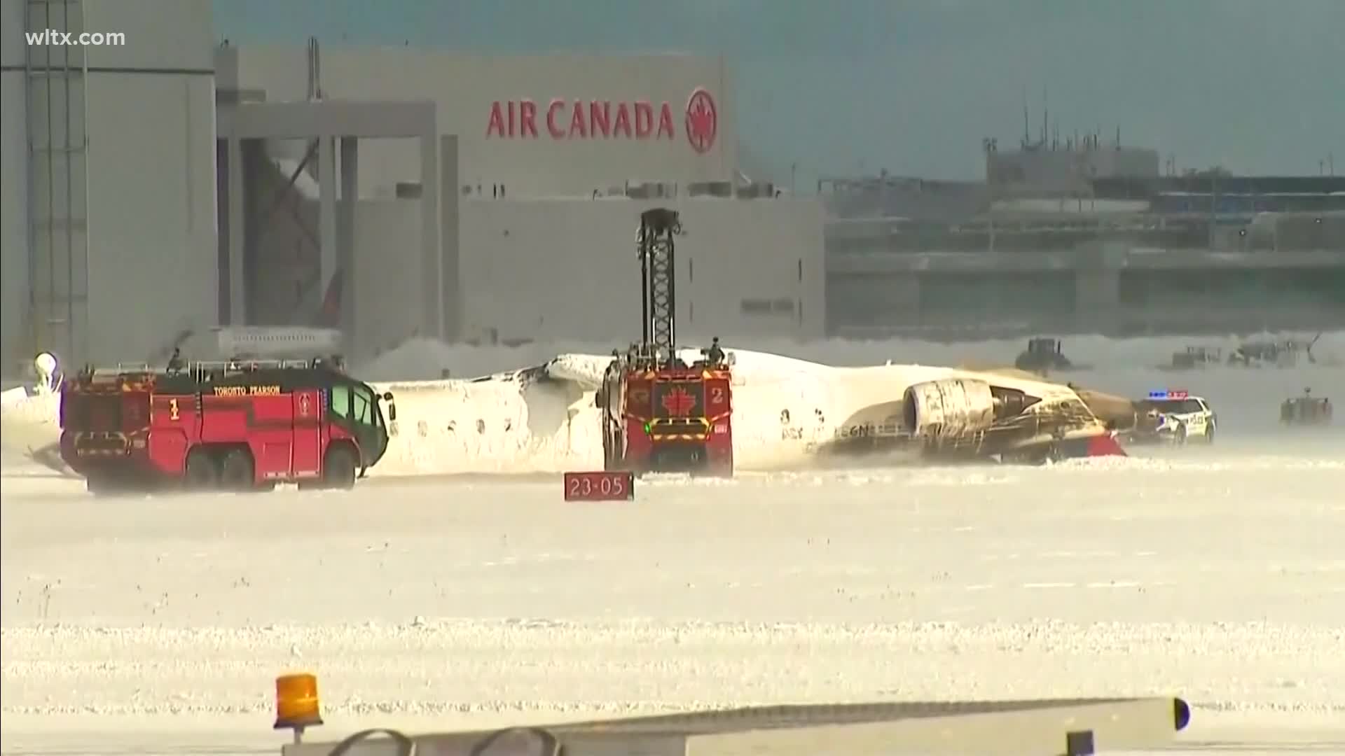 Delta Airlines plane lands upside down at Toronto airport