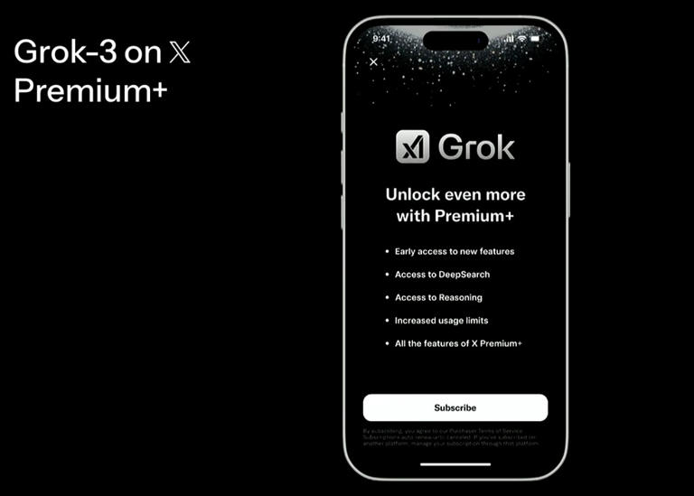 Elon Musk announces Grok 3 AI model, rolling out to X Premium+ users today