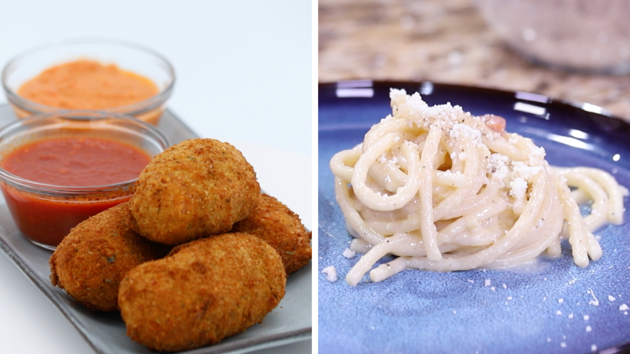 Dinner DeeAs recipes: Nona #39 s Suppli   Bucatini Carbonara Dinner DeeAs recipes: Nona #39 s Suppli   Bucatini Carbonara