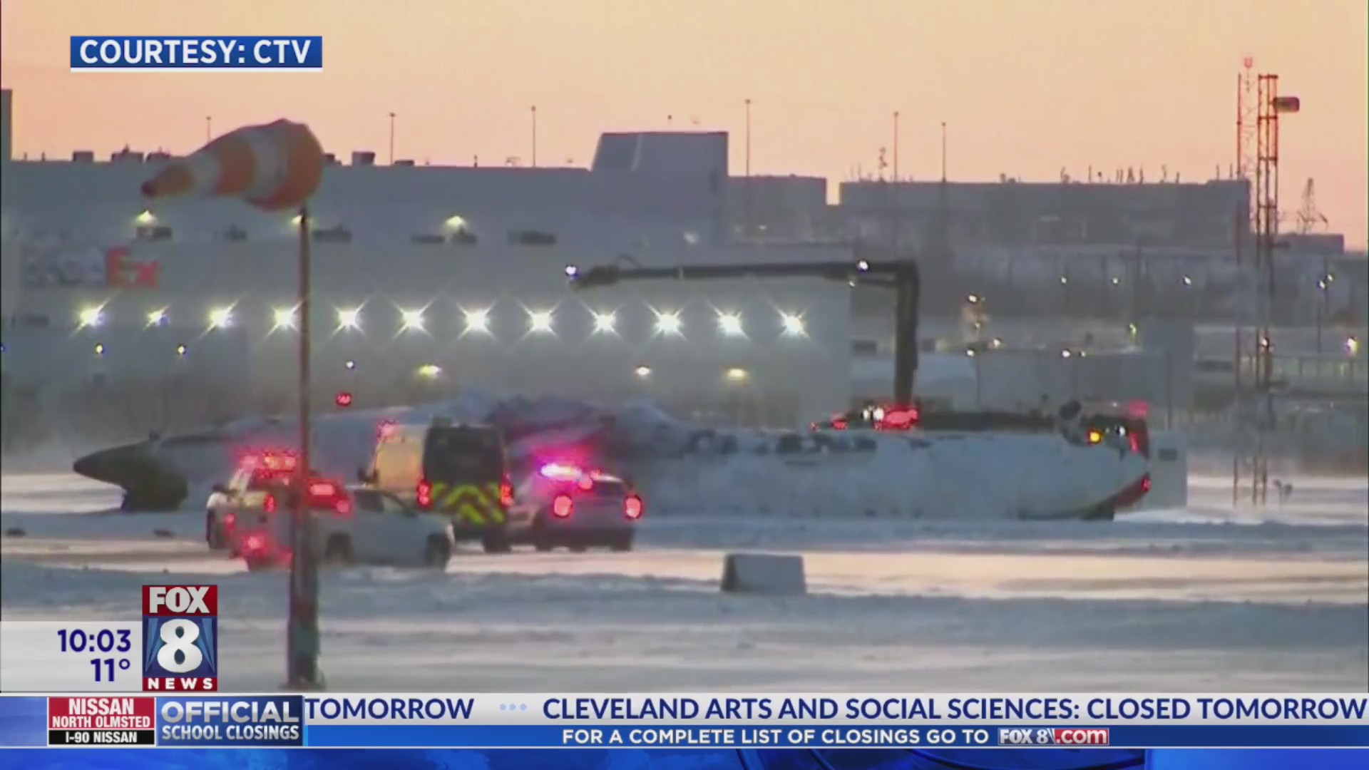 Delta plane flipped at Toronto airport, 17 injured