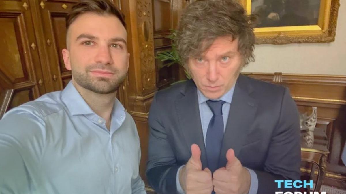 Javier Milei y Mauricio Novelli.