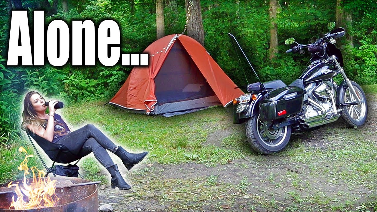 Solo Motorcycle Camping Alone With My Harley Davidson