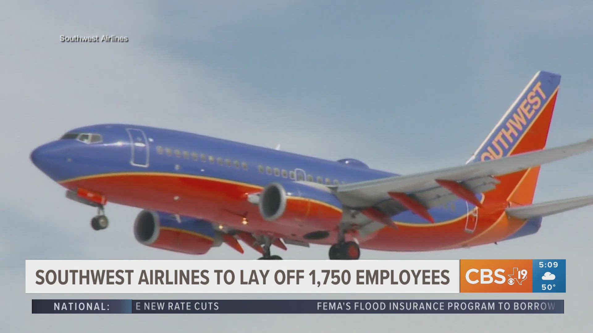 Southwest Airlines to lay off nearly 2,000 employees