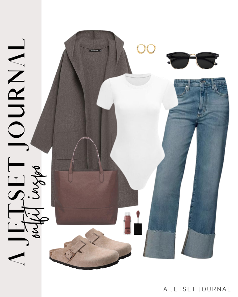Outfit inspiration for layers and new jeans