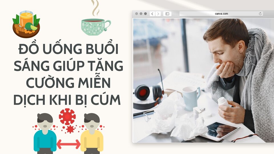 Đồ uống buổi sáng giúp tăng cường miễn dịch khi bị cúm