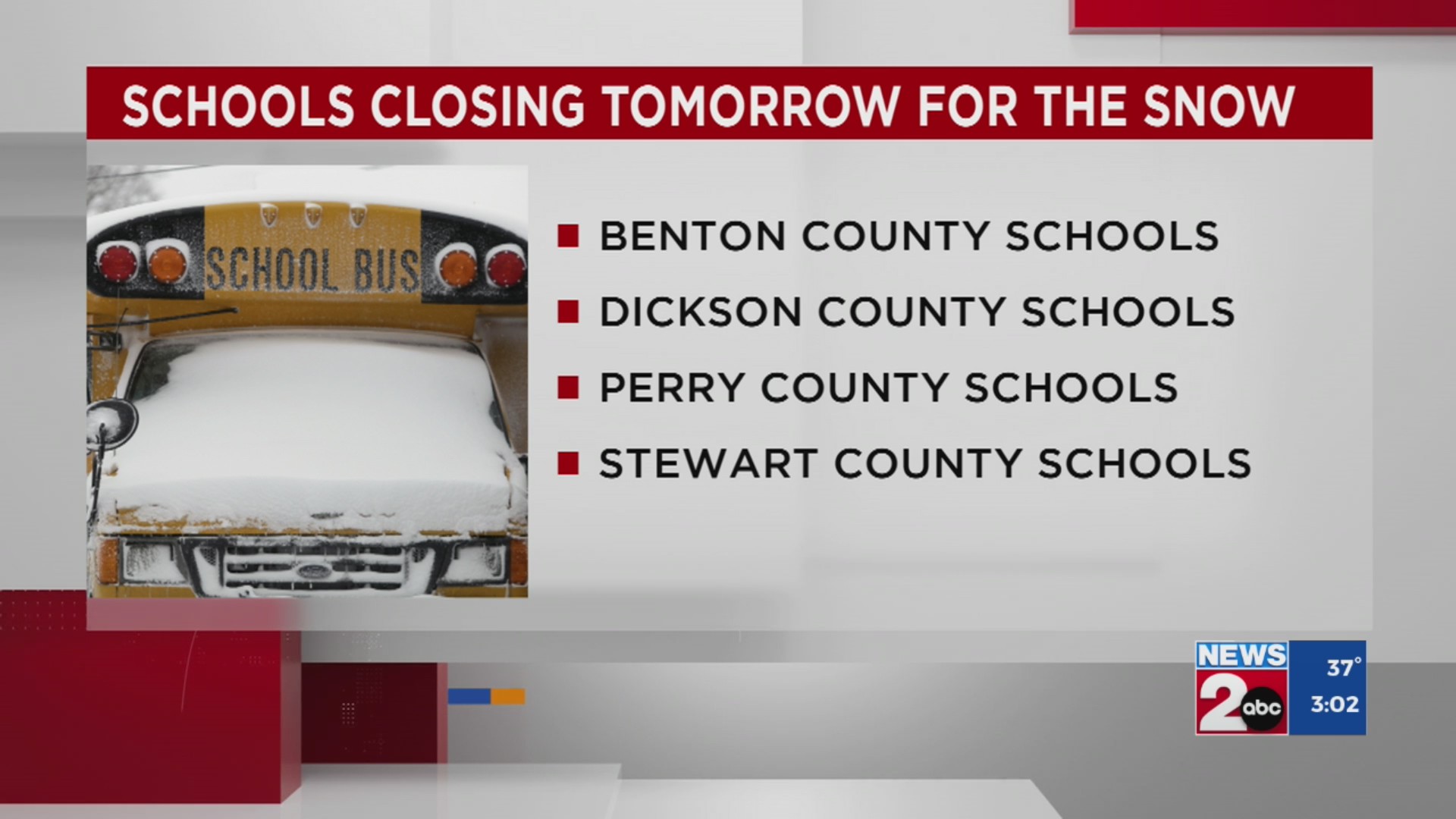 Tennessee School Closings February 19, 2025