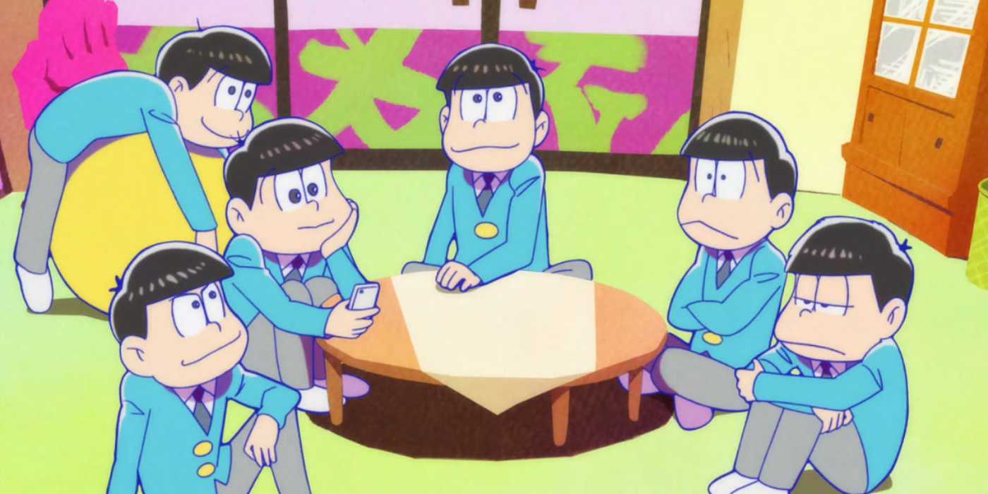 The Matsuno sextuplets in Osomatsu-San.
