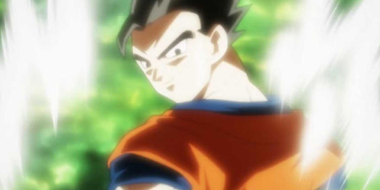 Ultimate Gohan protects Piccolo during the Tournament of Power in Dragon Ball Super.