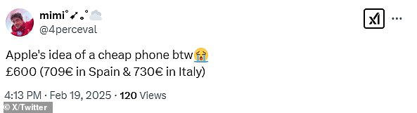 'Apple's idea of a cheap phone': Leading up to the launch, the device was rumoured to be around £500/$500