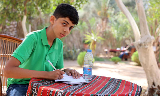 Abdullah, 14, in a scene from Gaza: How to Survive a Warzone. The BBC said the documentary featured ‘important stories we think should be told’. Photograph: Amjad Al Fayoumi/BBC/Hoyo Films