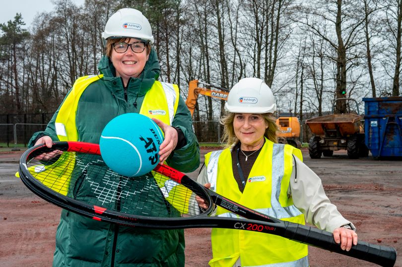 Dumfries and Galloway councillors Maureen Johnstone (right) and Lynne Davis,take the first swing at the site