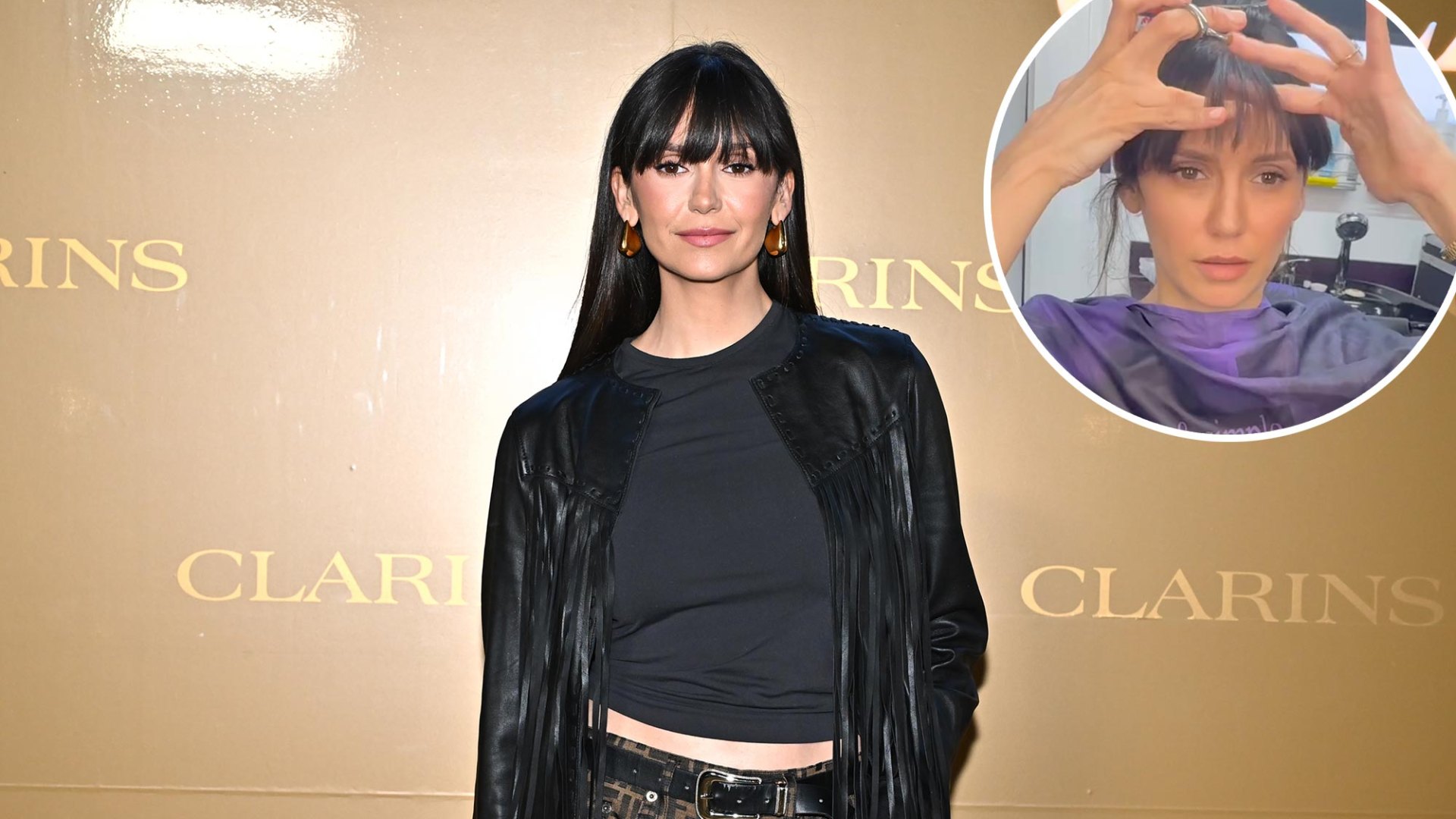 Nina Dobrev Demonstrates How to Cut Your Own Bangs at Home and Nails It