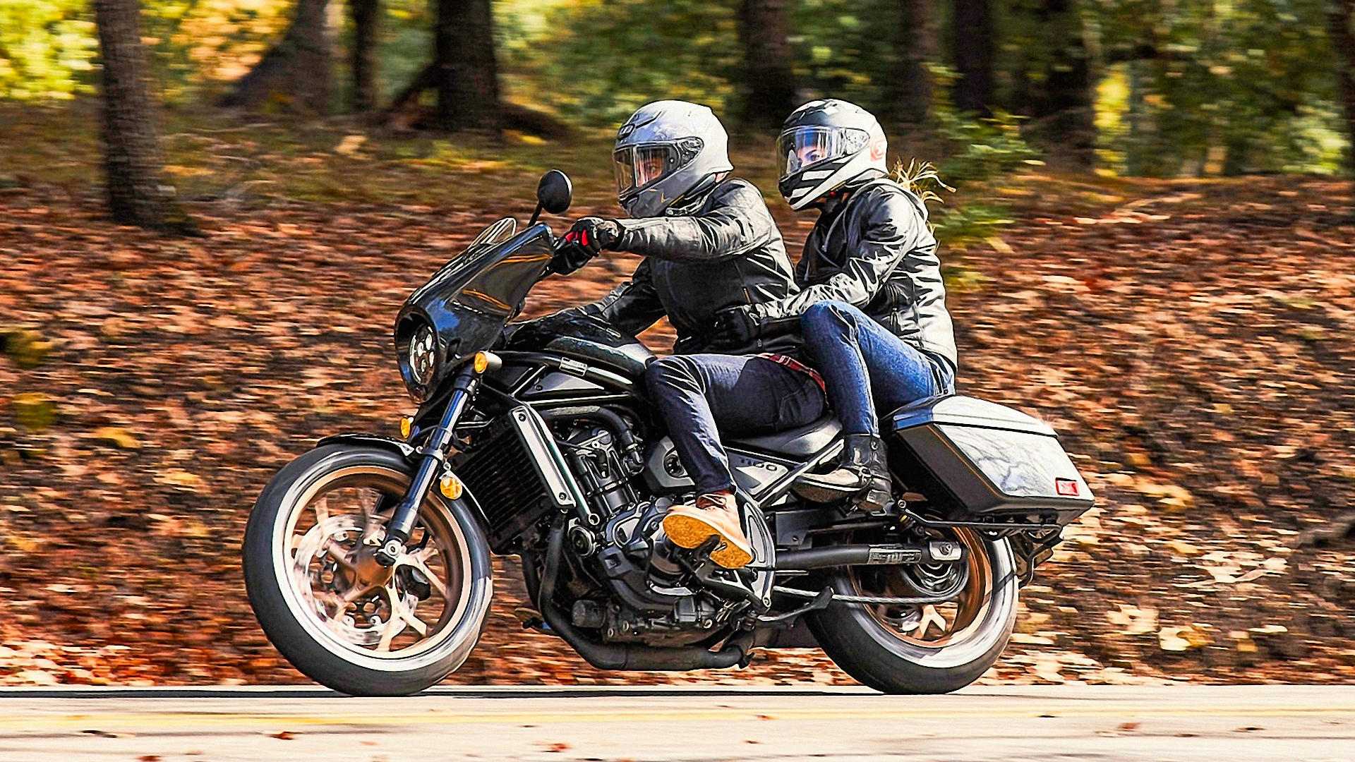 Rider and passenger on a 2024 Honda Rebel 1100T