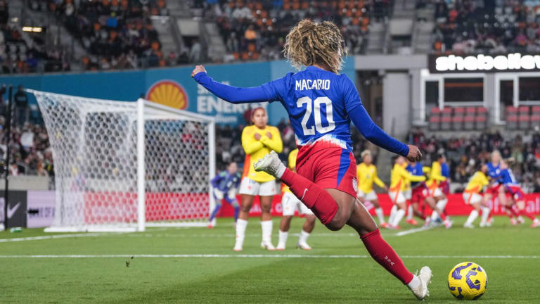 SheBelieves Cup: Hayes celebrates Macario's scoring in USWNT return